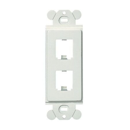 Panduit 2-PORT FLUSH MOUNT UNLOADED, SINGLE GANG GFCI SERIES FRAME, BLACK ROHS CFG2BL